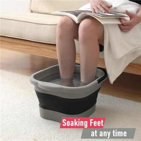 Collapsible Foot Tub Feet Soaking Spa Bath with Massager Acupoints - Picture 4 of 7